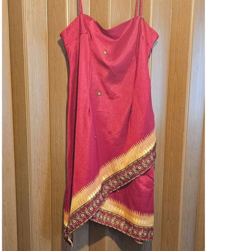 Scarlett Dress 13/14 lined with wrap around bottom layer